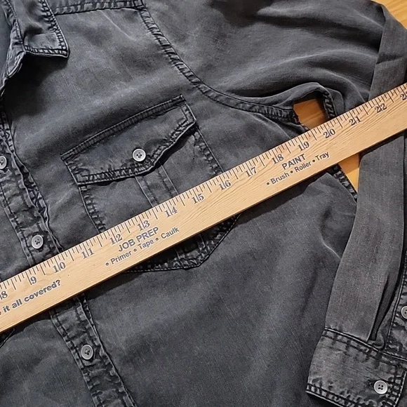 American Eagle Outfitters Black Button Down Shirt - Picture 4 of 9